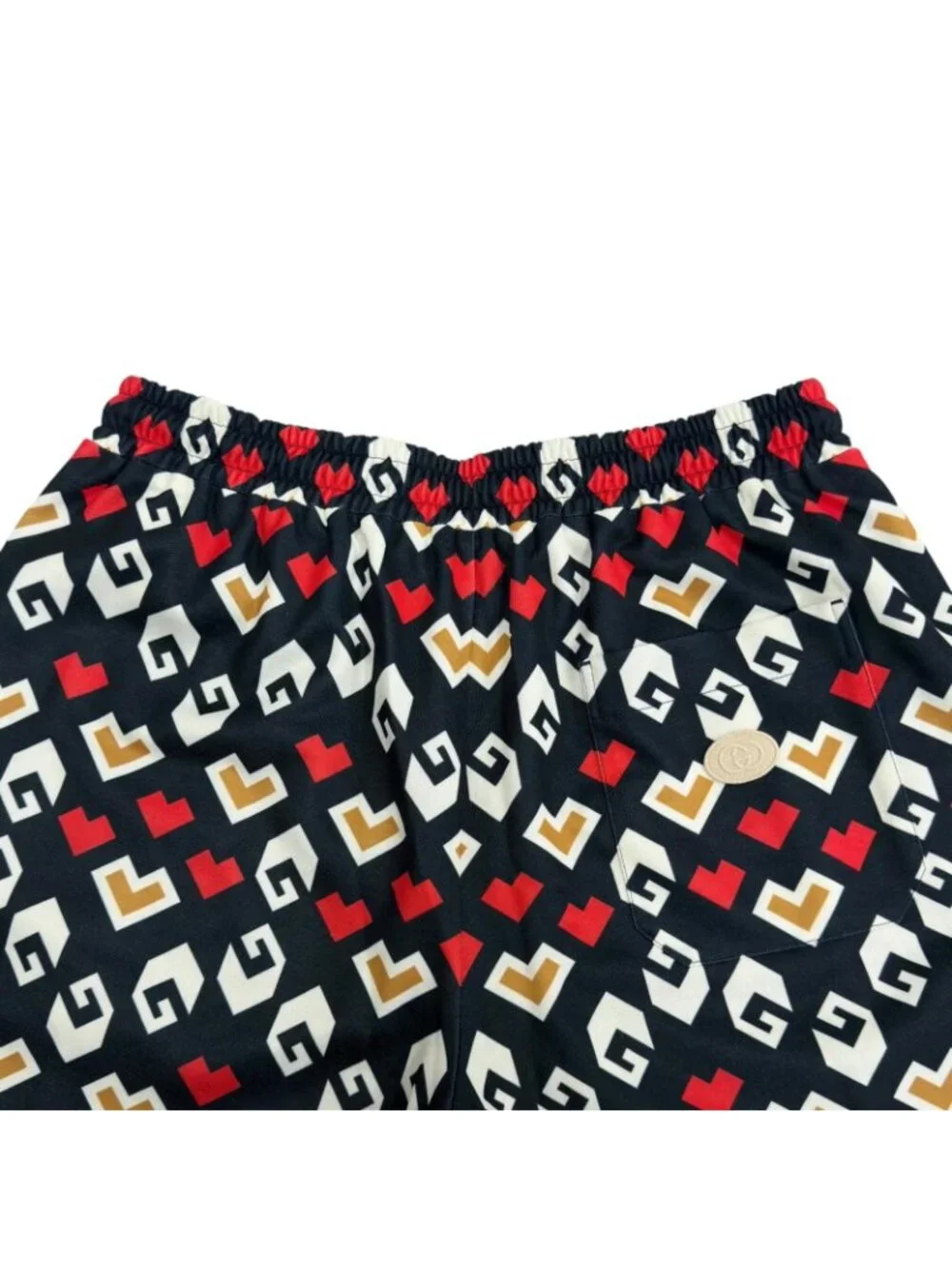 Gucci Square G Heart Print All Over Technical Jersey Shorts